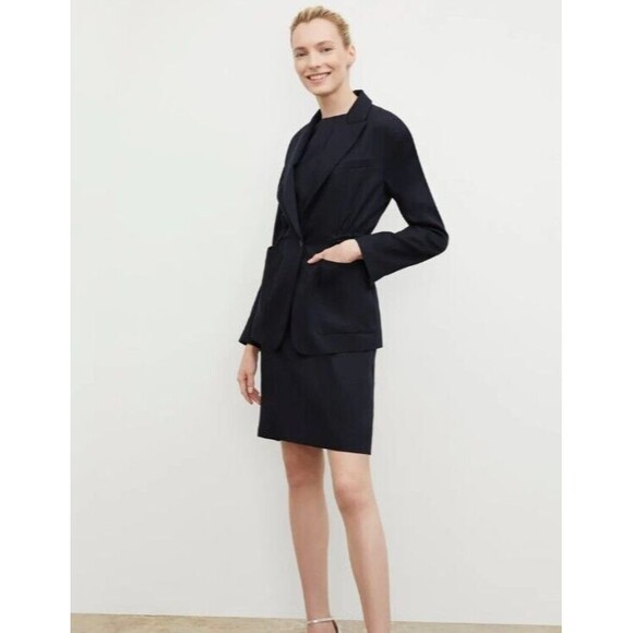 MM LAFLEUR The Hyo Jacket Everyday Twill Night Navy Blue Size 0 - Picture 2 of 13